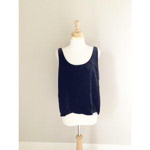 J.Crew Womens Black Velvet Sleeveless Tank Top 14